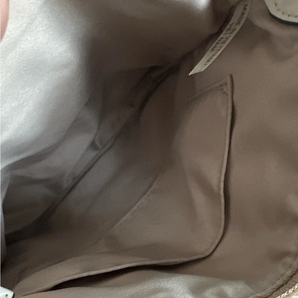 Coach Cream Signature Crossbody Snake Embossed Leather Bag